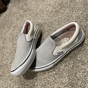Vans PopCush slip ons, grey size 8